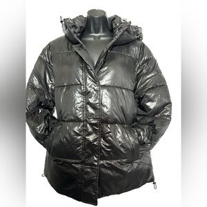 Vince Camuto Shiny Black Puffer Jacket